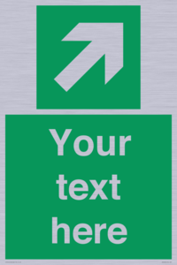 Custom Arrow Top Right Sign